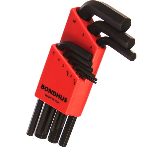 Набор из 9 черных ключей BONDHUS S 1.5-10mm 12299