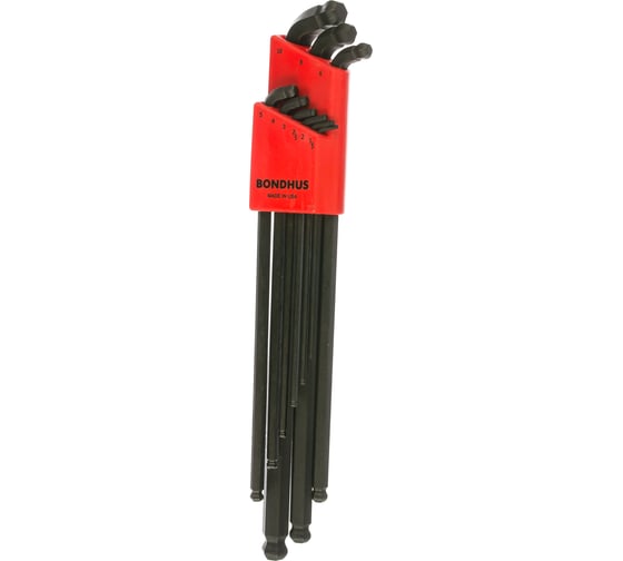Набор из 9 черных ключей с двумя шариками BONDHUS XL 1.5-10MM 67099