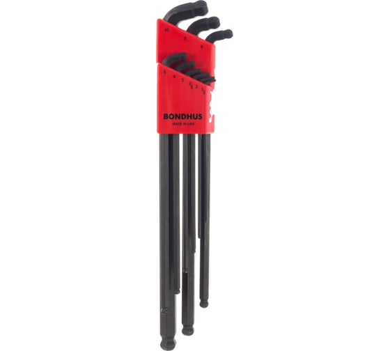 Набор из 9 черных ключей с двумя шариками BONDHUS XL 1.5-10MM 67099