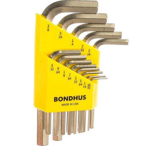 Набор из 13 дюймовых хромированных ключей BONDHUS S .050-3/8" 16237 1