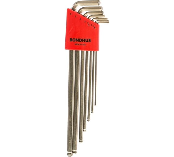 Набор из 7 хромированных ключей с шариком BONDHUS 1.5-6mm XL 17092