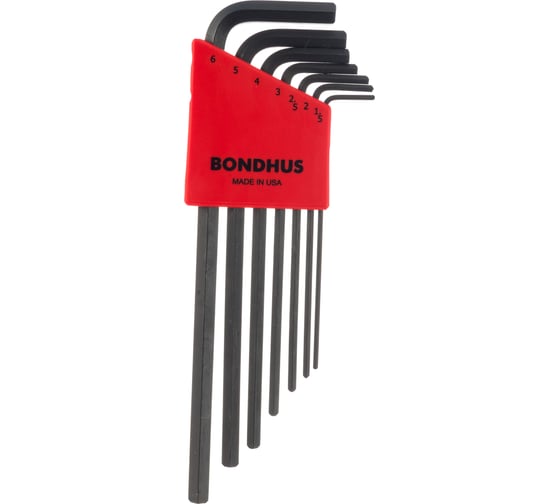 Набор из 7 черных ключей BONDHUS L 1.5-6mm 12192
