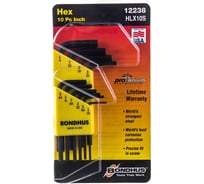 Набор из 10 дюймовых черных ключей BONDHUS S 1/16-1/4" 12238