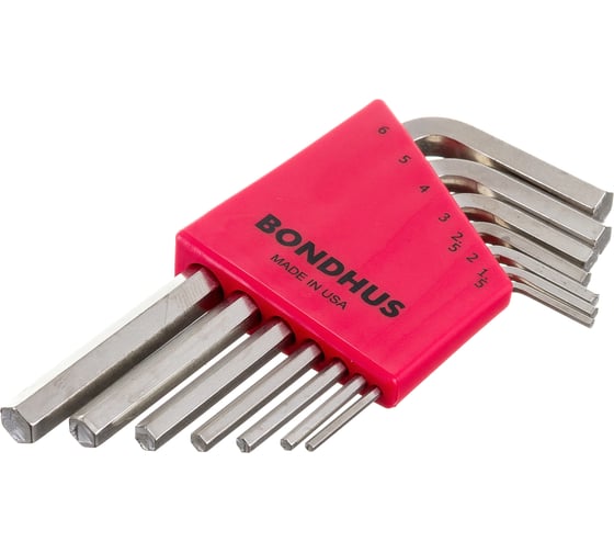 Набор из 7 хромированных ключей BONDHUS S 1.5-6mm 16292
