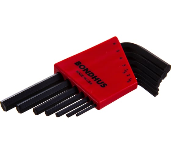 Набор из 7 черных ключей BONDHUS S 1.5-6mm 12292