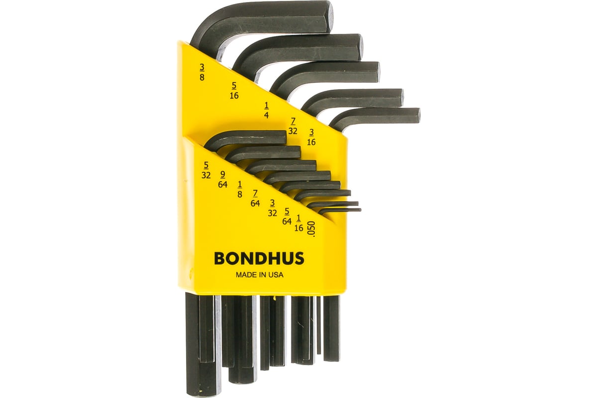 Набор из 13 дюймовых черных ключей BONDHUS S .050-3/8