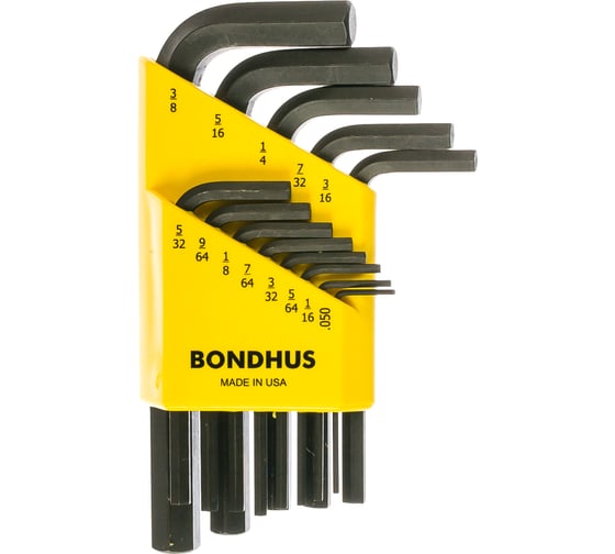 Набор из 13 дюймовых черных ключей BONDHUS S .050-3/8" 12237