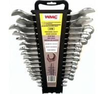 Набор комбинированных и рожковых ключей WMC TOOLS 16пр 6х7,8х9,10-19,22,24, 27х30, 32х36мм, в пластиковом держателе WMC-5199