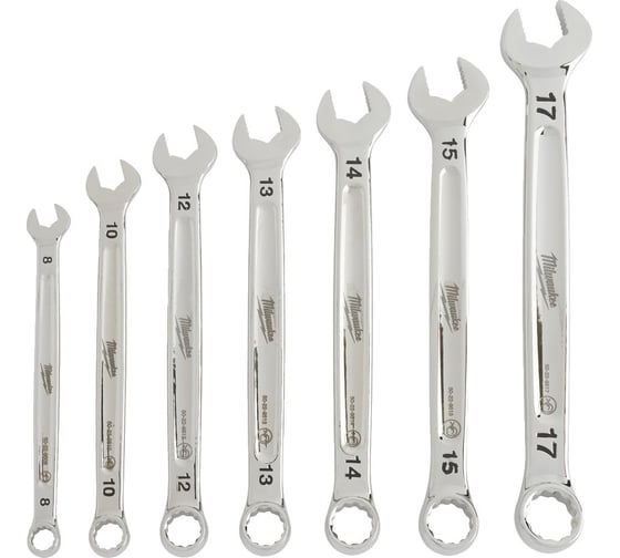 Набор метрических ключей Milwaukee 8, 10, 12, 13, 14, 15, 17 7шт. 4932471341 1