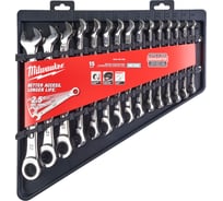 Набор метрических ключей с трещоткой в накидной части Milwaukee MAXBITE 15 шт. 4932464994