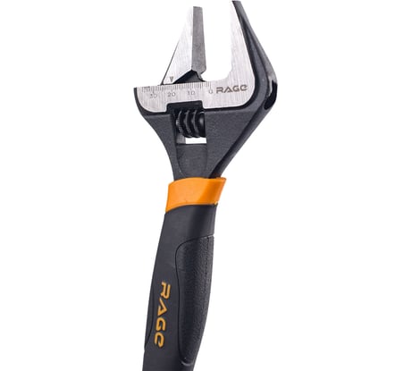 Ключ разводной с тонкими губками и широким зевом RAGE By VIRA раскрытие зева до 40 мм длина ключа 200 мм 311102