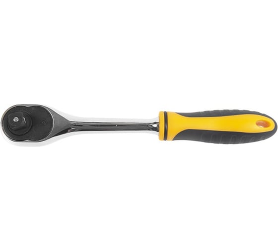 Ключ-трещотка Pobedit 1/2" CrV, двухкомпонентная рукоятка, 45 зубьев 2845011