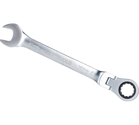 Гаечный ключ КВТ трещоточный с шарниром 15 мм 79197