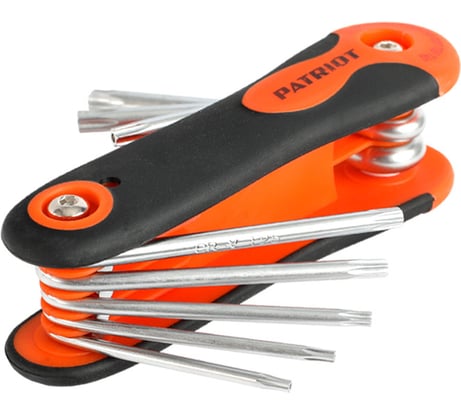 Набор ключей PATRIOT SKT-8F, TORX, T9-T40 складные, CRV, 8-в-1 350002009