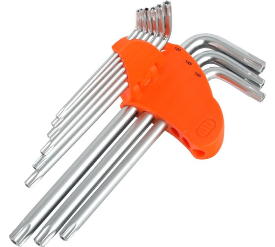 Набор ключей PATRIOT SKТ-9L, TORX, длинные, T10-T50, CRV, 9 шт 350002007