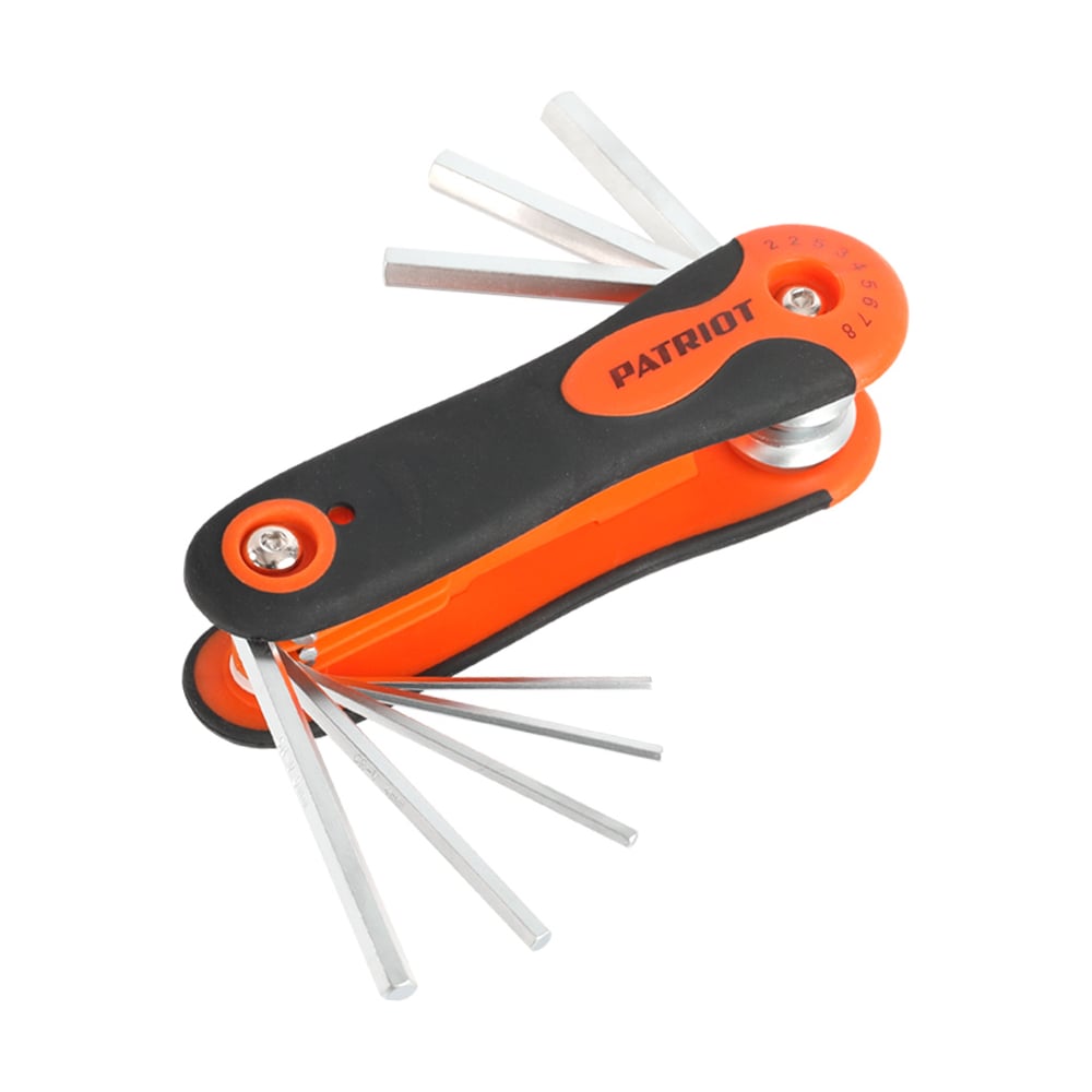 Набор ключей PATRIOT SKH-8F, шестигранные складные, 2-2.5-3-4-5-6-7-8мм ...