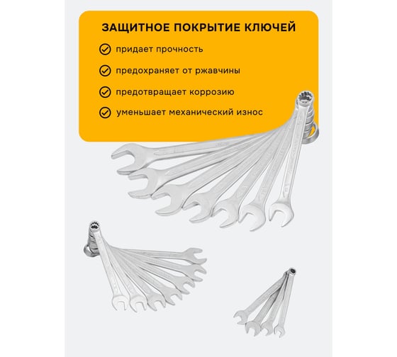 Комбинированные ключи JCB набор 18пр. (8-19, 21, 22, 24, 27, 30, 32мм) JCB-5181P(57164)