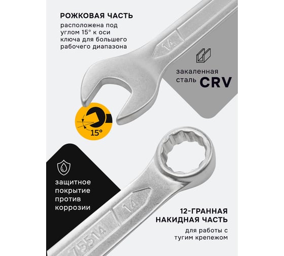 Ключи JCB комбинированные, набор 25пр. (6-28, 30, 32мм) JCB-5261P(57166)