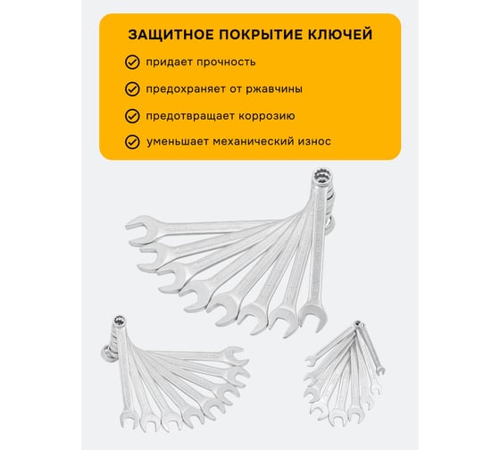Ключи JCB комбинированные, набор 25пр. (6-28, 30, 32мм) JCB-5261P(57166)