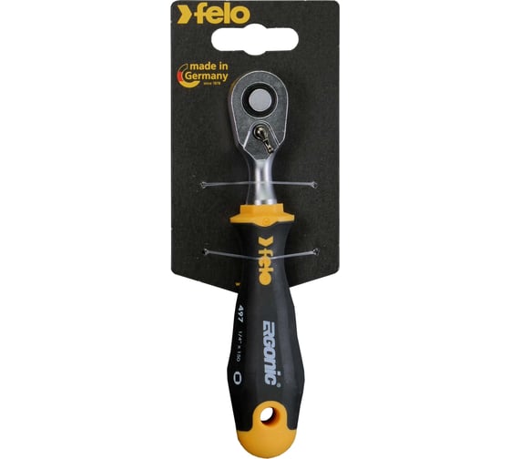 Трещотка Felo Ergonic 1/4" 72 зуба в блистере 49763541
