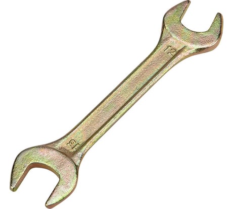 Гаечный рожковый ключ желтый цинк REXANT 12х13 мм 12-5826-2