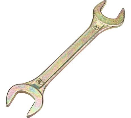 Гаечный рожковый ключ желтый цинк REXANT 20х22 мм 12-5832-2