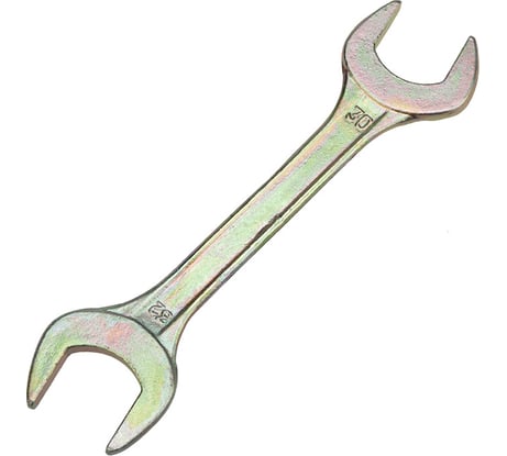 Гаечный рожковый ключ желтый цинк REXANT 30х32 мм 12-5835-2