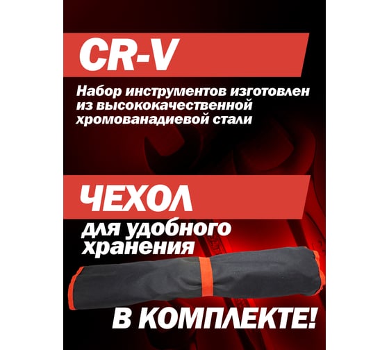 Набор комбинированных ключей PATRON 25 пр (6,7,8,9,10,11,12,13,14,15,16,17,18,19,20,21,22,23,24,25, 27, 28, 30, 32, 36мм), на полотне P-5261P36(47419)