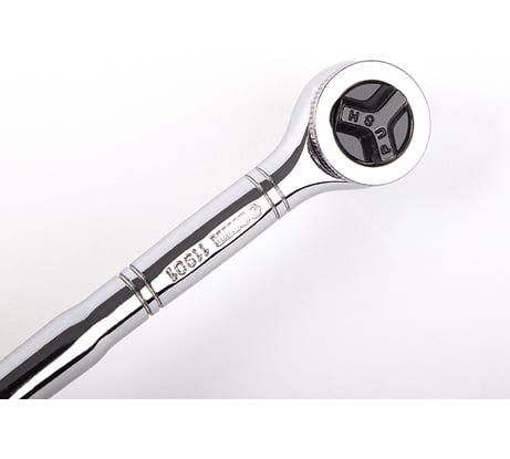 Вороток-рукоятка Sata 1/4" 141мм с круглой головкой, быстросъёмной реверсной трещоткой и пластиковой рукояткой 11901