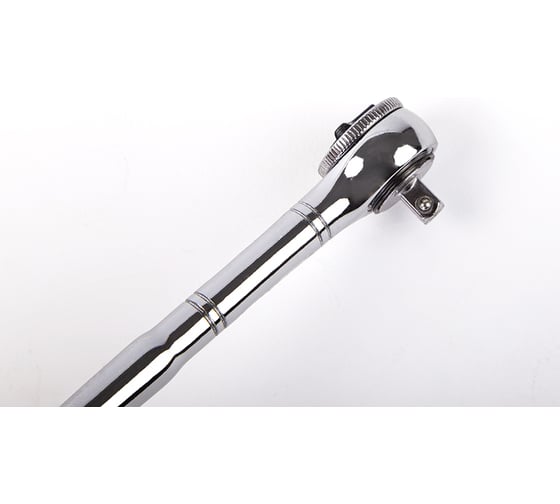 Вороток-рукоятка Sata 1/4" 141мм с круглой головкой, быстросъёмной реверсной трещоткой и пластиковой рукояткой 11901