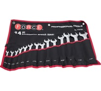 Набор дюймовых комбинированных ключей 14 предметов FORCE 5141SC