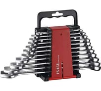 Набор комбинированных дюймовых ключей с 1/4"-7/8", на пластиковом держателе, 11предметов FORCE 5115S