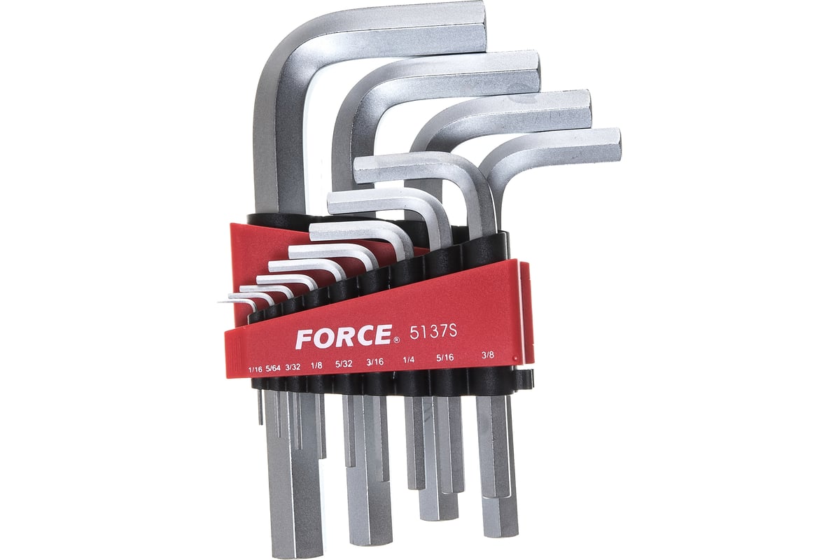 Набор дюймовых Г-образных шестигранников 1/16 -3/4 13 предметов FORCE ...