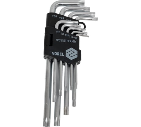 Набор ключей VOREL ТОRХ-SECURITY CrV Т10-Т50 56478