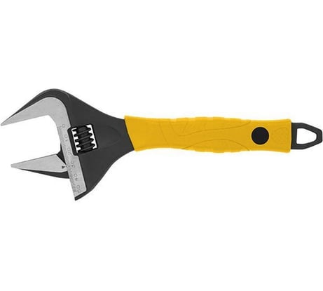 Разводной ключ FIT Эталон CrV, узкие губки, шкала, экстра увеличенный захват, прорезиненная ручка, 150 мм (34 мм) 70195