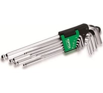 Набор длинных шестигранных ключей с шаром TOPTUL 1.5-10 мм, 9 шт. GAAL0916