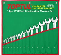 Набор комбинированных ключей TOPTUL 1/4"-1 1/4" 16 шт. GBAA1604
