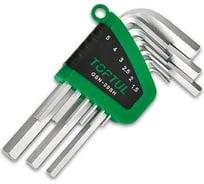 Набор коротких шестигранных ключей TOPTUL 1.5-10 мм, 9 шт. GSN-09SH