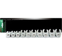 Набор разрезных ключей-насадок TOPTUL 10-19 мм, под вороток 3/8", на планке, 10 шт. GAAR1001