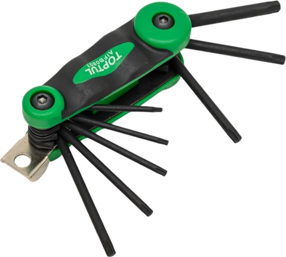 Набор Г-образных ключей TOPTUL TORX T9-T40 складные, 8 предметов AIFB0801