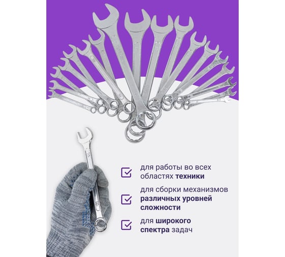 Набор комбинированных ключей Помощник 18 пр. 5181P(57312)