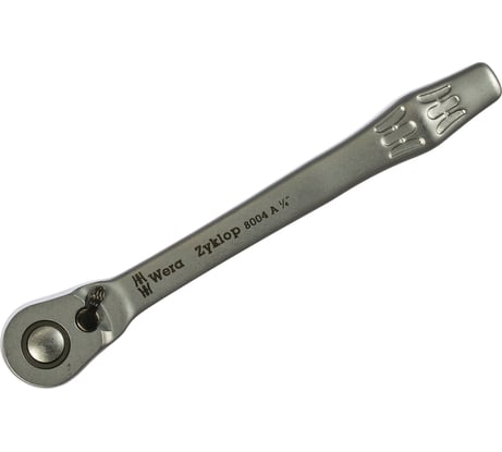 Ключ трещотка WERA 8004 A Zyklop Metal переключение реверса, привод 1/4" WE-004004