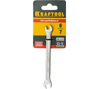 Гаечный рожковый ключ Kraftool Expert Cr-V сталь хромированный 6x7 мм 27033-06-07