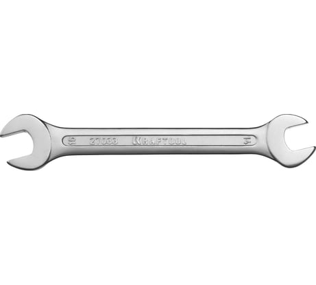 Гаечный рожковый ключ Kraftool Expert Cr-V сталь хромированный 14x15 мм 27033-14-15