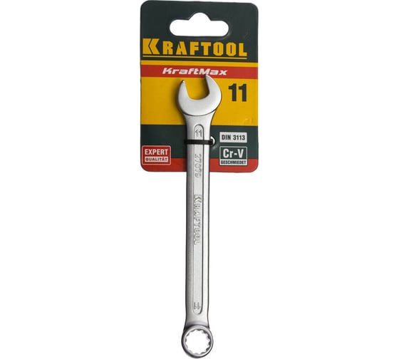 Гаечный ключ Kraftool Expert комбинированный хромированный Cr-V сталь 11 мм 27079-11