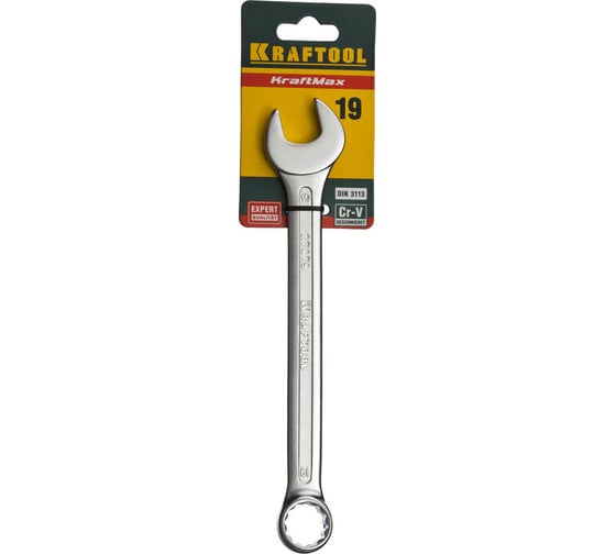 Гаечный ключ Kraftool Expert комбинированный хромированный Cr-V сталь 19 мм 27079-19 1