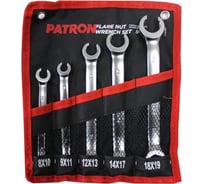 Набор ключей PATRON разрезных 5 пр. (8x10,9x11,12x13,14x17,18x19мм), на полотне P-5058P(47392)