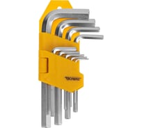 Набор имбусовых ключей HEX Kranz 1.5-10 мм, CrV, 9 шт. KR-12-5215