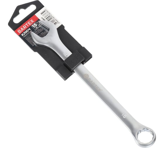 Комбинированный ключ BARTEX 15 мм, матовый, CrV сталь 169971