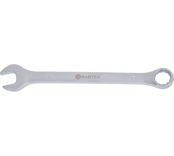 Комбинированный ключ BARTEX 15 мм, матовый, CrV сталь 169971 1